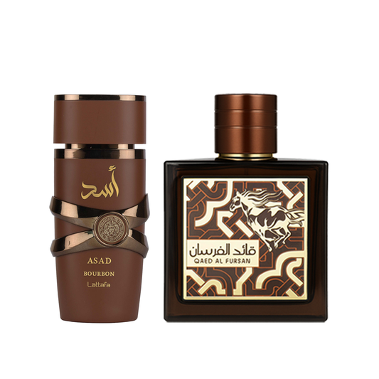 Lattafa Asad Bourbon & Qaed Al Fursan Untamed Fragrance Bundle for Everyone