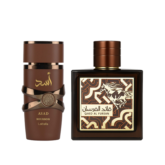 Lattafa Asad Bourbon & Qaed Al Fursan Untamed Fragrance Bundle for Everyone
