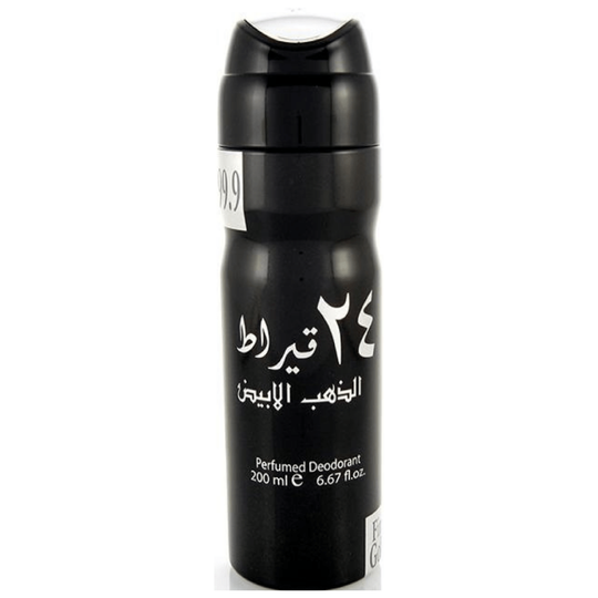 Lattafa 24 Carat White Gold Perfumed Deodorant Spray for Everyone