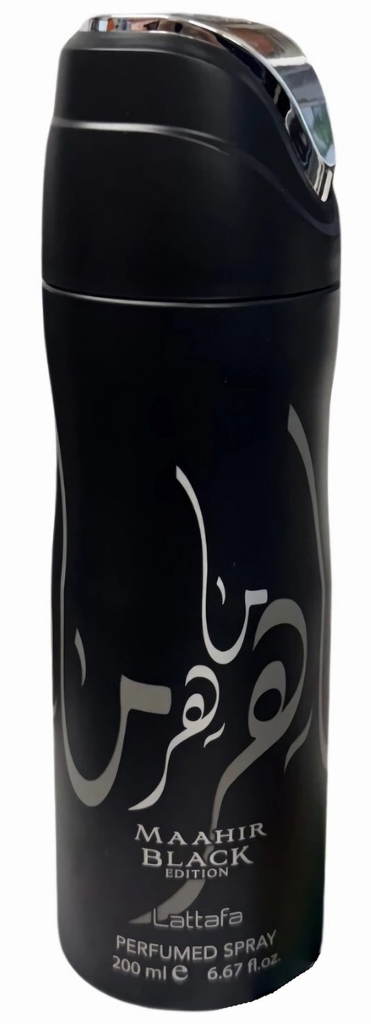 Lattafa Maahir Black Edition Deodorant Spray for Everyone
