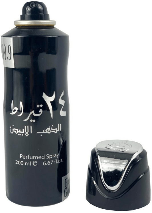 Lattafa 24 Carat White Gold Perfumed Deodorant Spray for Everyone