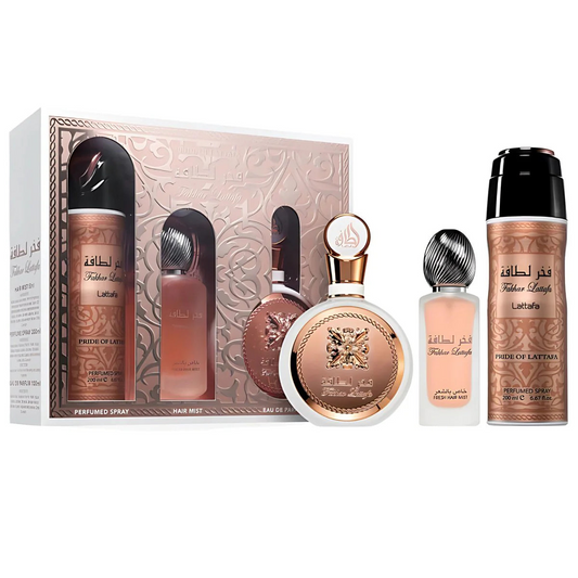 Lattafa Fakhar 3 Pcs Gift Set for Women