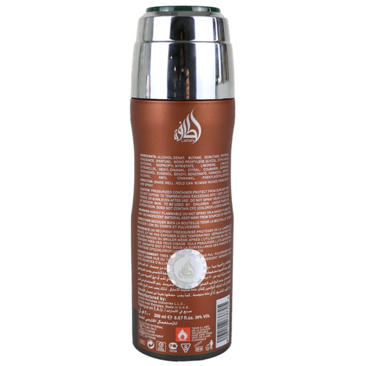 Lattafa Qaaed Al Shabaab Deodorant Spray for Men