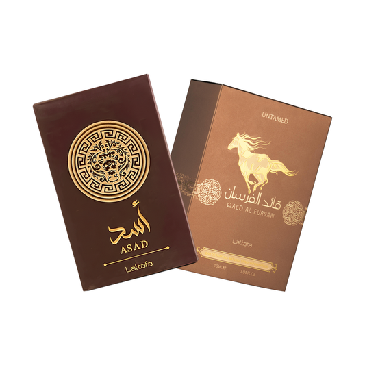 Lattafa Asad Bourbon & Qaed Al Fursan Untamed Fragrance Bundle for Everyone