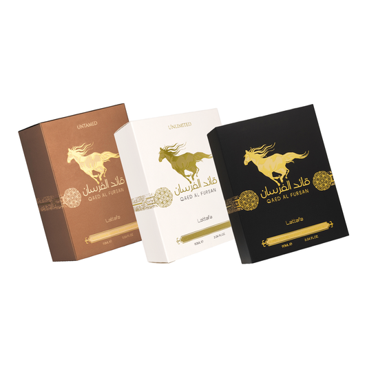Lattafa Qaed Al Fursan, Fursan Unlimited & Fursan Untamed Fragrance Bundle for Everyone